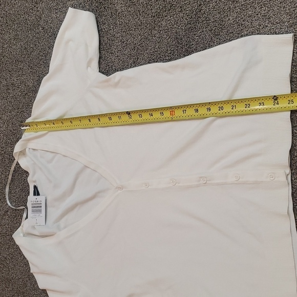 NWT Torrid Women White V Neck Button down cardigan sweater sz 0/L/12 - Picture 5 of 7